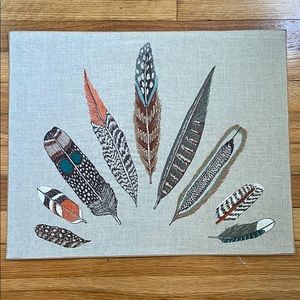 Coral & Tusk - embroidered artwork